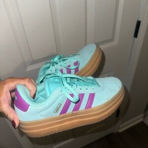Adidas Kids' Aqua and Magenta Sneakers